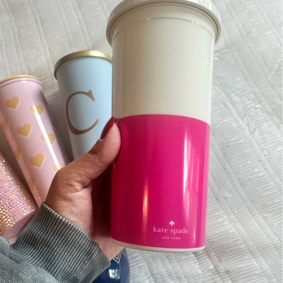 Tumbler water bottle lot assorted 8 total Lululemon Stony Clover Kate Spade - Picture 4 of 5